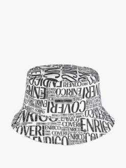 Enrico Coveri Cappello unisex da pescatore con scritte