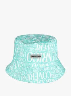 Enrico Coveri Cappello unisex da pescatore con scritte