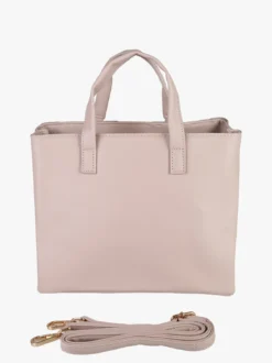 Enrico Coveri Contemporary Borsa donna mini tote in ecopelle con logo di strass - cipria