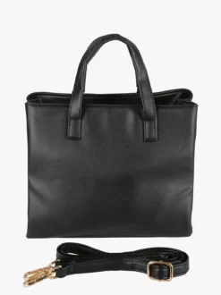 Enrico Coveri Contemporary Borsa donna mini tote in ecopelle con logo di strass - nero