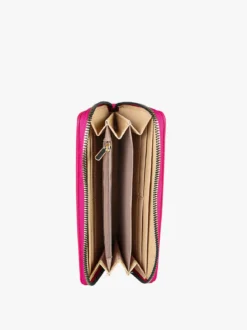 Enrico Coveri Contemporary Portafoglio donna in ecopelle con zip - fucsia