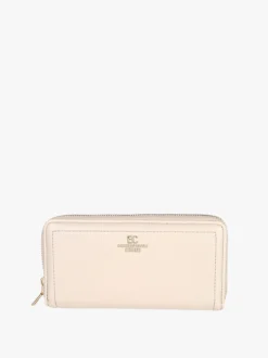 Enrico Coveri Contemporary Portafoglio donna in ecopelle con zip - sabbia