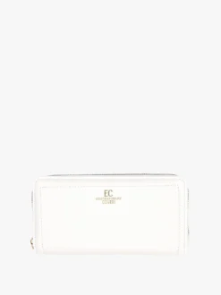 Enrico Coveri Contemporary Portafoglio donna in ecopelle con zip - bianco