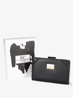 Enrico Coveri Contemporary Portafoglio donna mini in ecopelle - nero