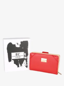 Enrico Coveri Contemporary Portafoglio donna mini in ecopelle - rosso