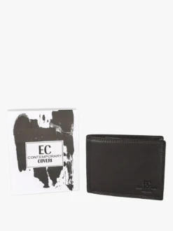 Enrico Coveri Contemporary Portafoglio in pelle da uomo - moro