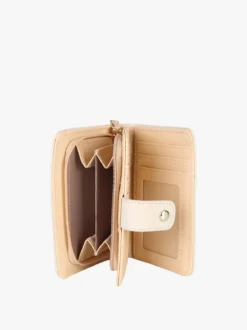 Enrico Coveri Contemporary Portafoglio trapuntato da donna con logo - naturale