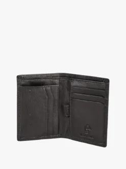 Enrico Coveri Contemporary Portafoglio verticale in pelle da uomo - nero