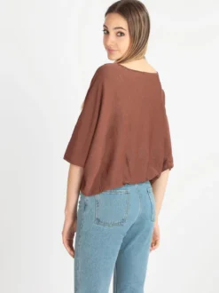 Enrico Coveri Maglia donna in lurex con manica a pipistrello