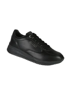Enrico Coveri Sneakers stringate da uomo in ecopelle - nero