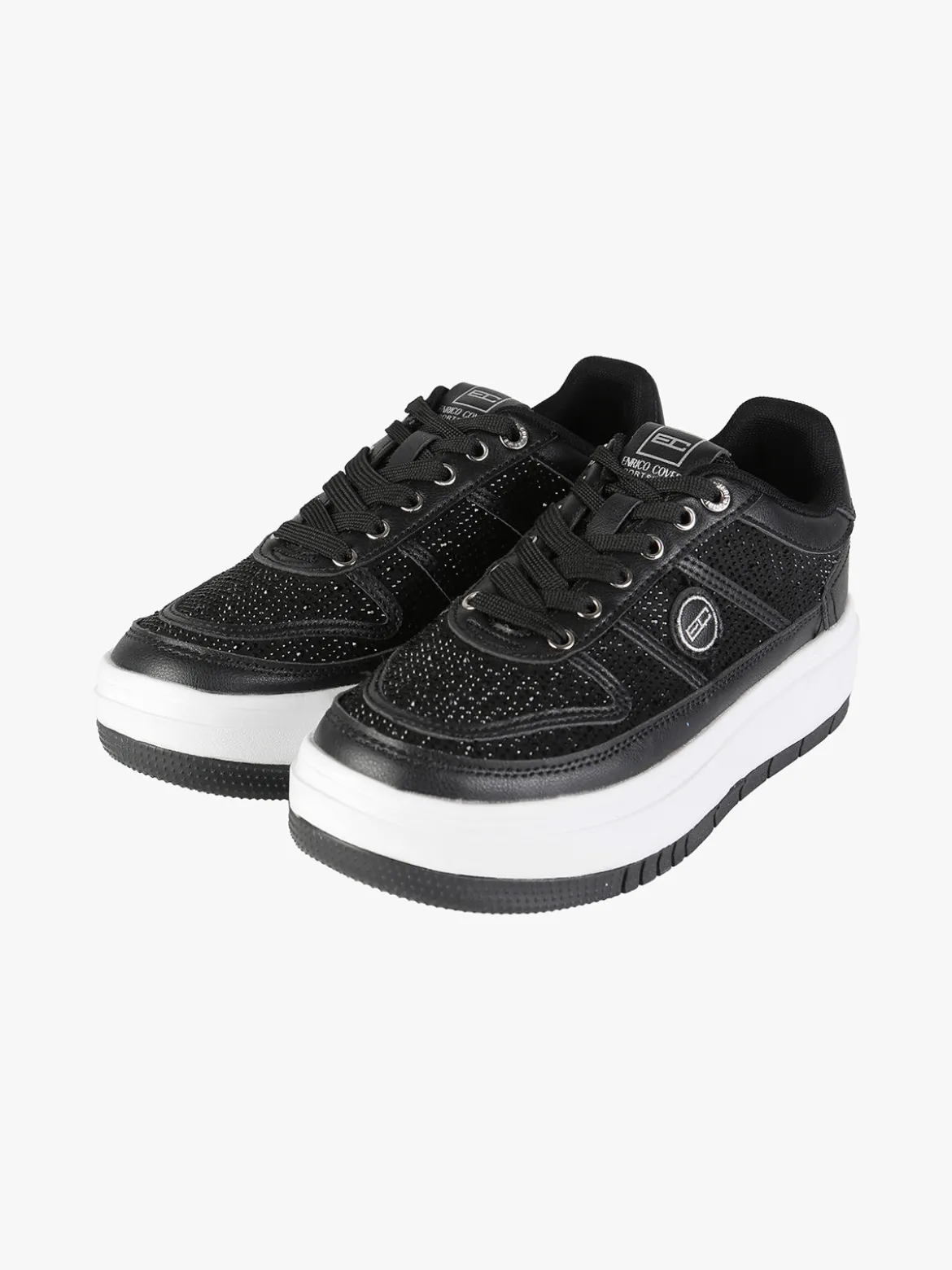 Enrico Coveri Sportswear Sneakers donna con platform e strass
