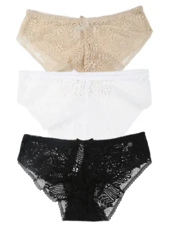Essenziale Milano Confezione da 3 slip da donna in pizzo - assortito