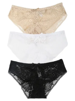 Essenziale Milano Confezione da 3 slip da donna in pizzo - assortito