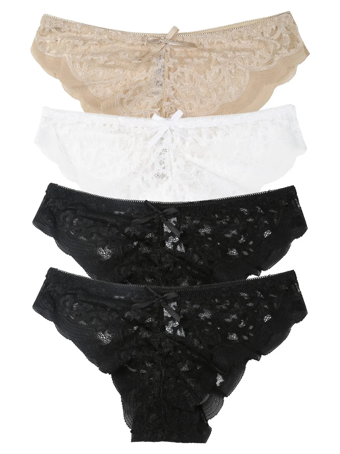 Essenziale Milano Confezione da 4 slip donna in pizzo - multicolore