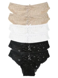 Essenziale Milano Confezione da 6 slip donna in pizzo - multicolore