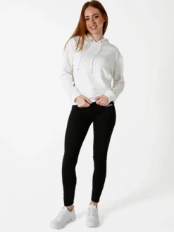 Essenziale Milano Felpa donna con cappuccio - bianco