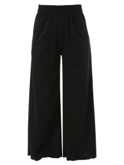 Essenziale Milano Pantaloni donna a palazzo in felpa - nero