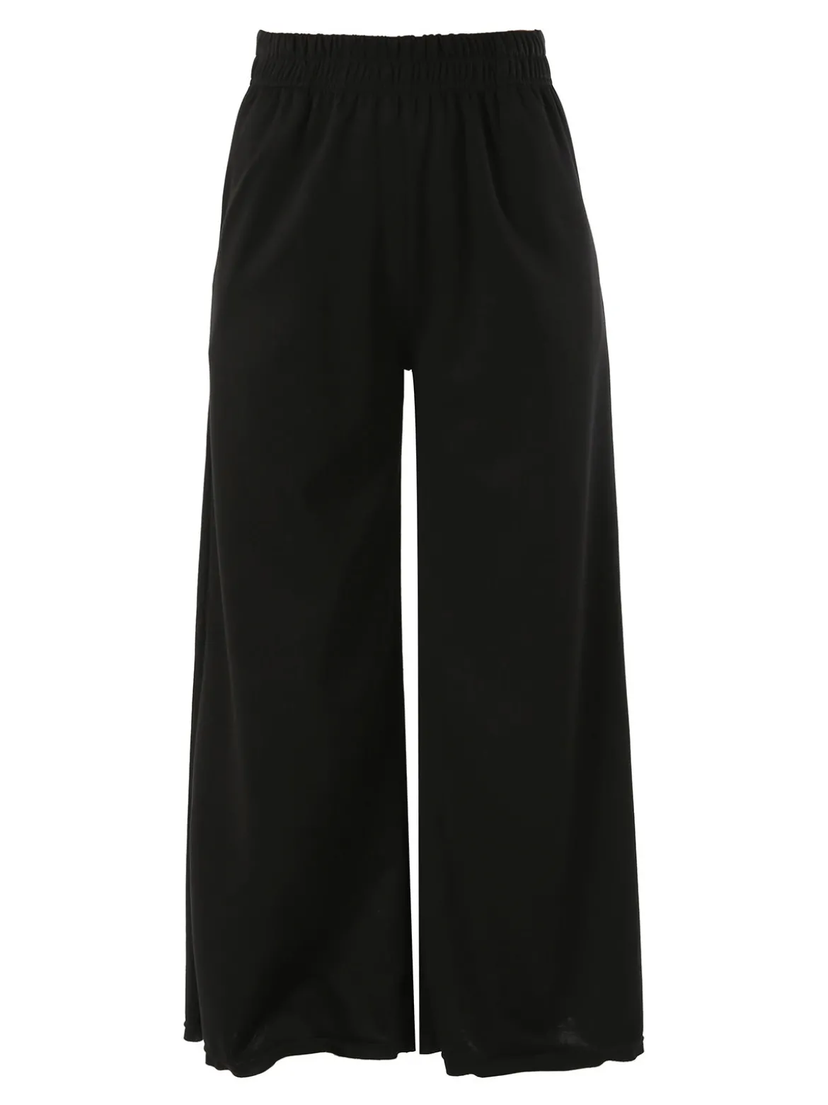 Essenziale Milano Pantaloni donna a palazzo in felpa - nero