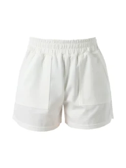 Essenziale Milano Shorts donna con elastico in vita - bianco