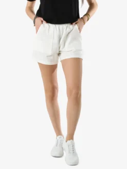 Essenziale Milano Shorts donna con elastico in vita - bianco