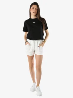 Essenziale Milano Shorts donna con elastico in vita - bianco