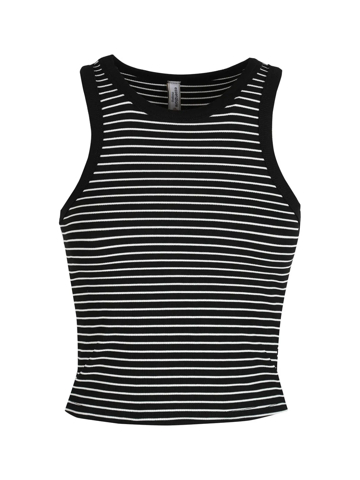 Essenziale Milano Top cropped donna a righe