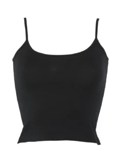 Essenziale Milano Top donna a costine con spalline sottili