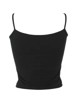 Essenziale Milano Top donna a costine con spalline sottili