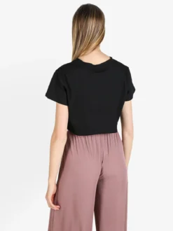 Essenziale Milano T-shirt crop da donna in cotone