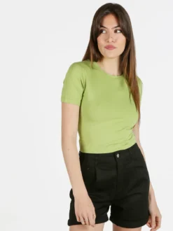 Essenziale Milano T-shirt cropped da donna girocollo