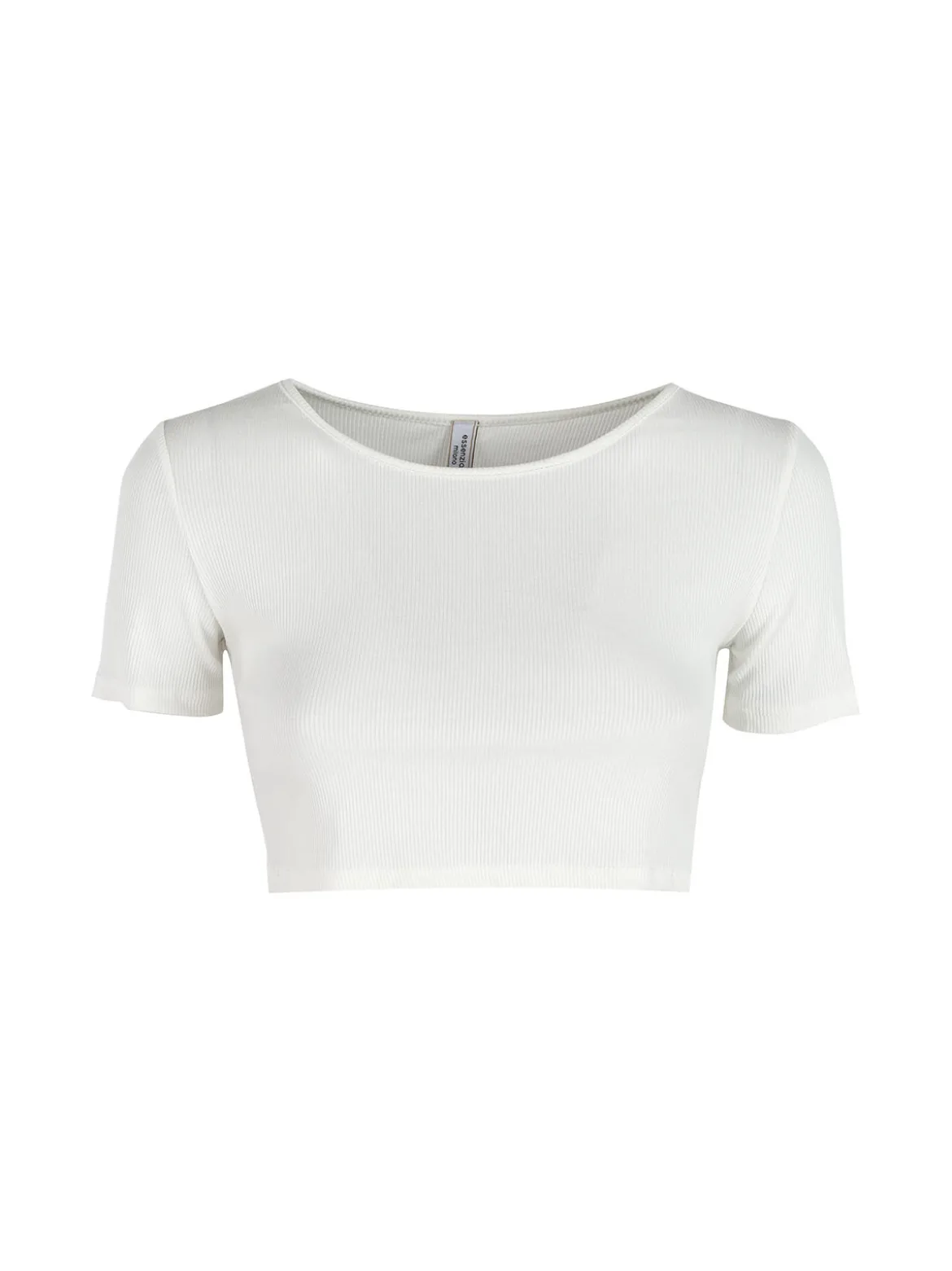 Essenziale Milano T-shirt cropped donna a costine