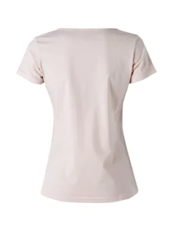Essenziale Milano T-shirt da donna in cotone con scollo quadrato - rosa