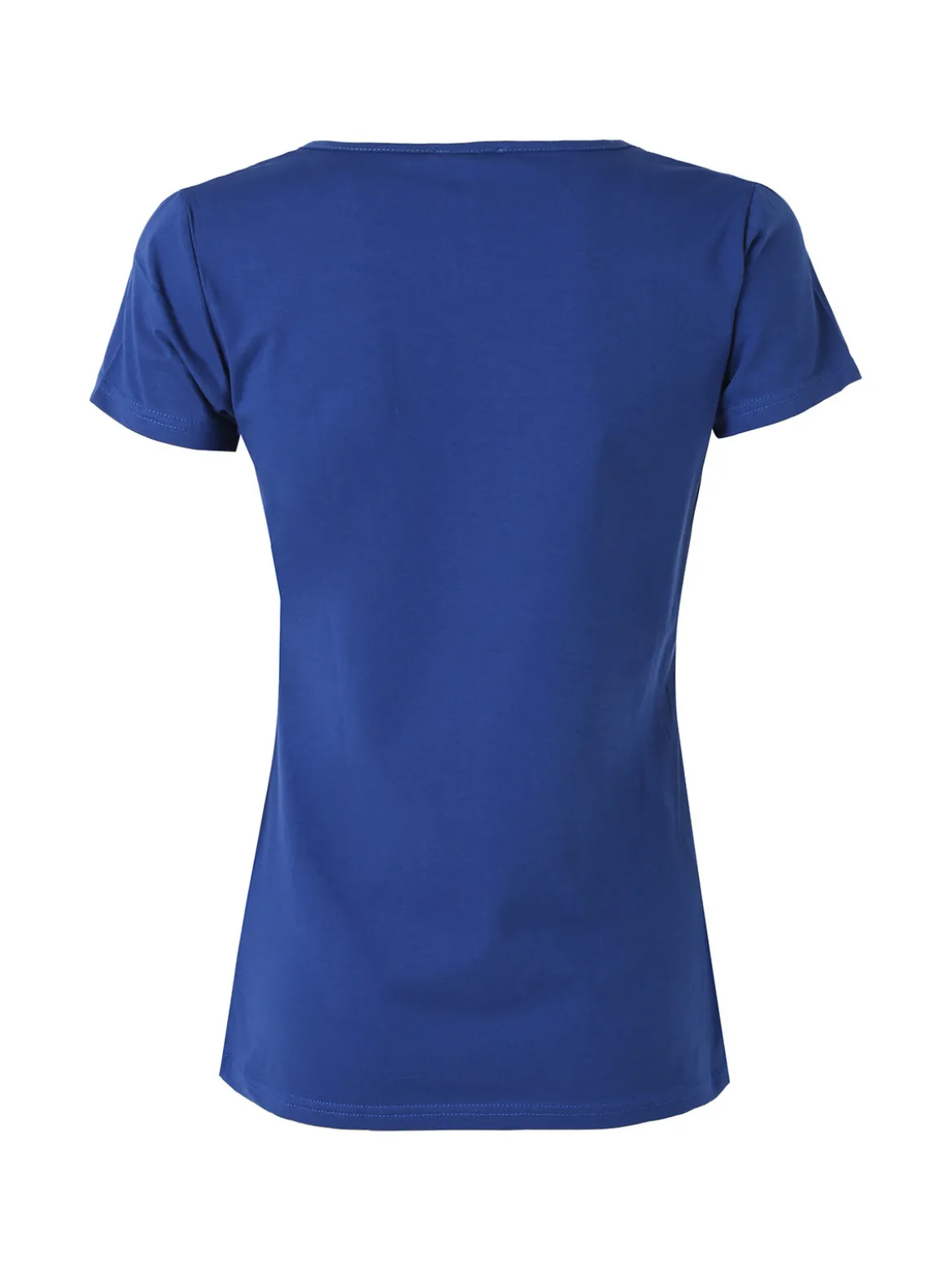Essenziale Milano T-shirt da donna in cotone con scollo quadrato - bluette