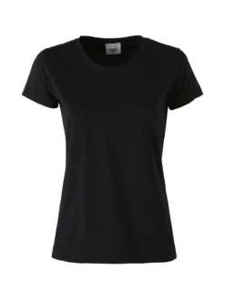 Essenziale Milano T-shirt girocollo da donna in cotone - nero