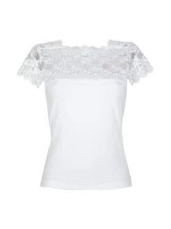 Esse Speroni Maglia manica corta donna con pizzo