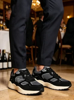 Everlast Sneakers sportive da uomo con suola alta - nero