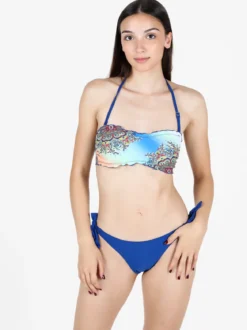 Farfala Fiore Bikini donna a fascia con coppe imbottite e brasilana