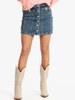Farfallina Gonna in jeans con bottoni