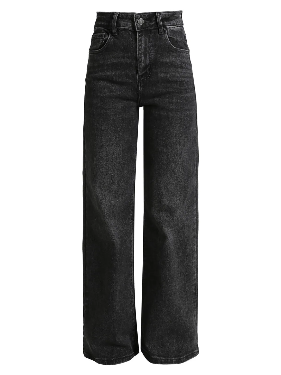 Farfallina Jeans donna a vita alta con finale a zampa - nero