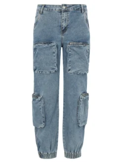 Farfallina Jeans donna multitasche con polsini