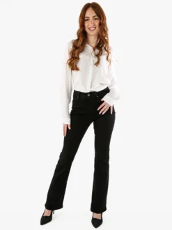 Farfallina Pantaloni donna jeans a zampa - nero
