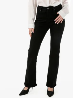 Farfallina Pantaloni donna jeans a zampa - nero