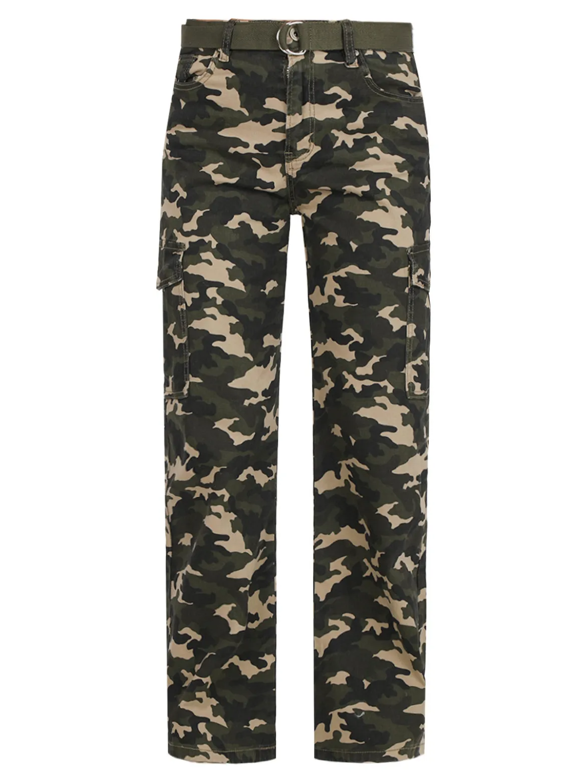 Farfallina Pantaloni donna militare con tasconi
