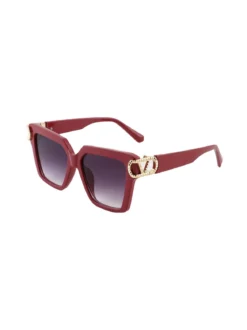 Fashion Eyewear Occhiali da sole quadrati da donna - bordeaux