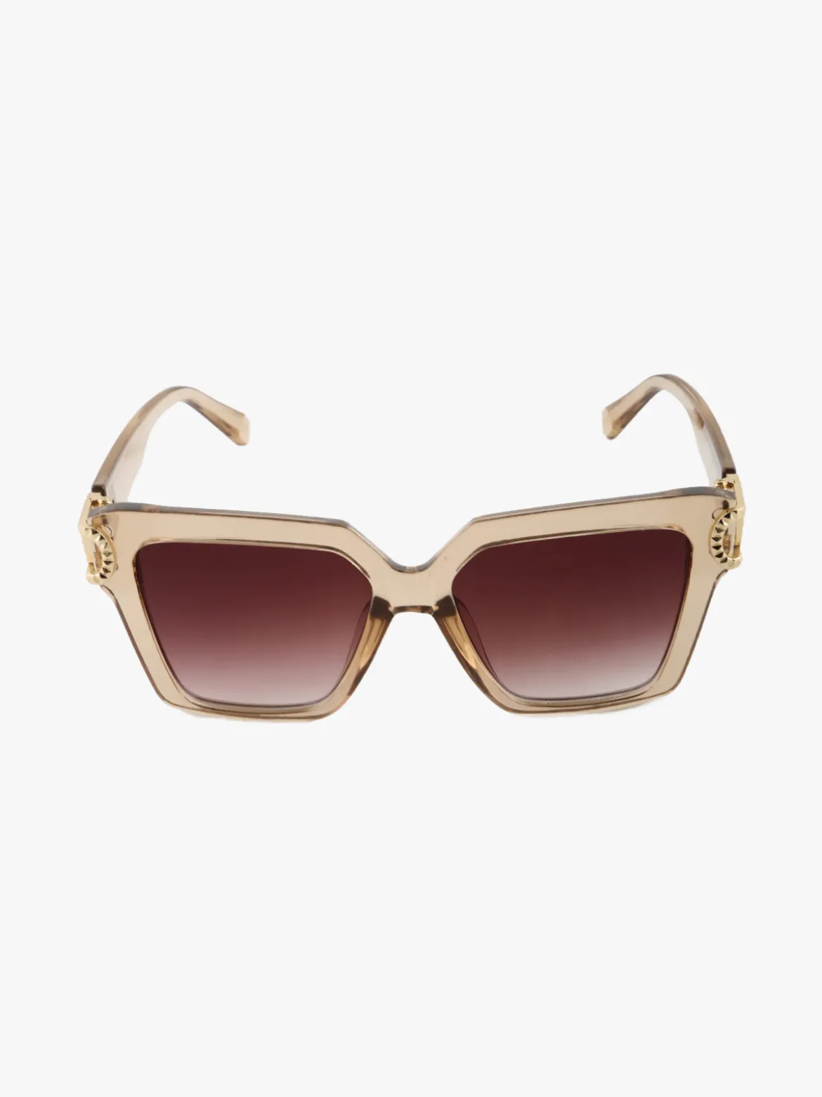 Fashion Eyewear Occhiali da sole quadrati da donna - champagne