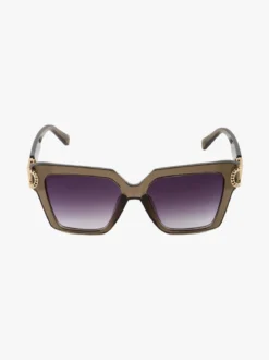 Fashion Eyewear Occhiali da sole quadrati da donna - fango