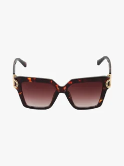 Fashion Eyewear Occhiali da sole quadrati da donna - marrone