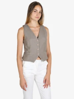 Fashion Gilet donna con bottoni