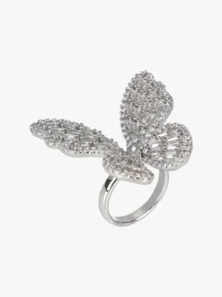 Fashion Jewelry Anello Farfalla con strass donna