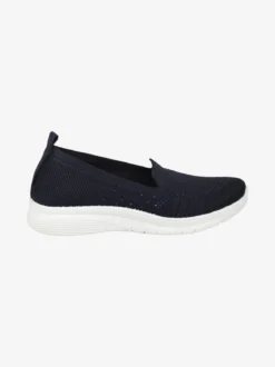 Fashion Sneakers donna slip on con strass e zeppa